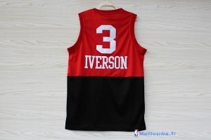 Maillot NBA Pas Cher Philadelphia Sixers Allen Iverson 3 Retro Rouge Noir