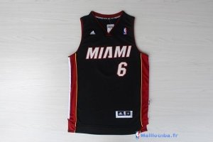 Maillot NBA Pas Cher Miami Heat King James 6 Noir