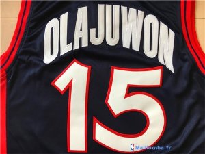 Maillot NBA Pas Cher USA 1996 Hakeem Olajuwon 15 Noir