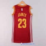 Maillot NBA Pas Cher Cleveland Cavaliers Femme LeBron James 23 Rouge