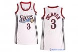 Maillot NBA Pas Cher Philadelphia Sixers Femme Allen Iverson 3 Blanc