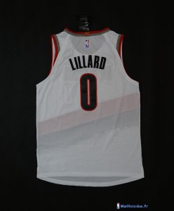 Maillot NBA Pas Cher Portland Trail Blazers Damian Lillard 0 Blanc Association 2017/18