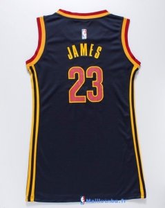 Maillot NBA Pas Cher Cleveland Cavaliers Femme LeBron James 23 Bleu