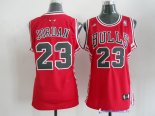 Maillot NBA Pas Cher Chicago Bulls Femme Michael Jordan 23 Rouge Noir