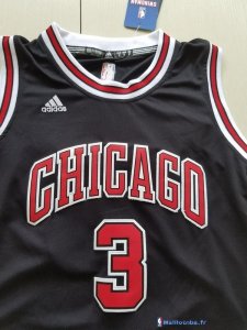 Maillot NBA Pas Cher Chicago Bulls Junior Dwyane Wade 3 Noir