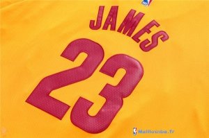 Maillot NBA Pas Cher MC Cleveland Cavaliers LeBron James 23 Jaune