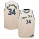 Milwaukee Bucks Giannis Antetokounmpo Nike Cream Swingman Jersey Jersey – City Edition