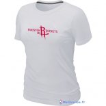 T-Shirt NBA Pas Cher Femme Houston Rockets Blanc