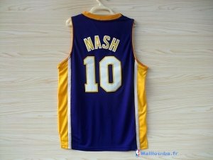 Maillot NBA Pas Cher Los Angeles Lakers Steve Nash 10 Pourpre