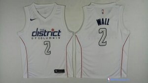 Maillot NBA Pas Cher Washington Wizards John Wall 2 Nike Blanc Ville 2017/18