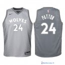 Maillot NBA Pas Cher Minnesota Timberwolves Junior Justin Patton 24 Nike Gris Ville 2017/18