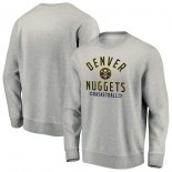 Denver Nuggets Fanatics Branded Heathered Gray Iconic Team Arc Stack Fleece Sweatshirt
