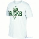 T-Shirt NBA Pas Cher Milwaukee Bucks Blanc