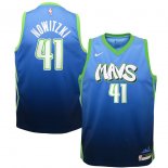 Dallas Mavericks Dirk Nowitzki Nike Blue Swingman Jersey Jersey – City Edition