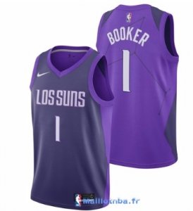 Maillot NBA Pas Cher Phoenix Suns Devin Booker 1 Nike Purpura Ville 2017/18