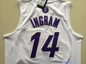 Maillot NBA Pas Cher Noël Los Angeles Lakers Brandon Ingram 14 Blanc