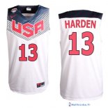 Maillot NBA Pas Cher USA 2014 Harden 13 Blanc