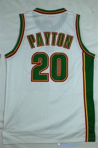 Maillot NBA Pas Cher Seattle Supersonics Gary Payton 20 Retro Blanc