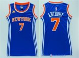 Maillot NBA Pas Cher New York Knicks Femme Carmelo Anthony 7 Bleu