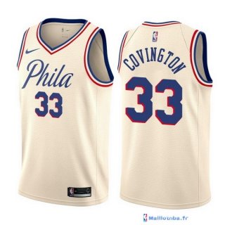 Maillot NBA Pas Cher Philadelphia Sixers Robert Covington 33 Nike Crema Ville 2017/18