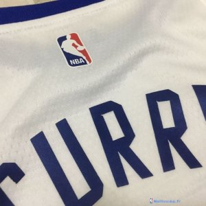 Maillot NBA Pas Cher Golden State Warriors Stephen Curry 30 Nike Retro Blanc 2017/18