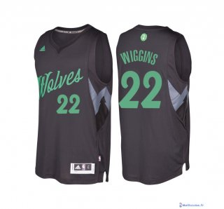 Maillot NBA Pas Cher Noël Minnesota Timberwolves Andrew Wiggins 22 Noir