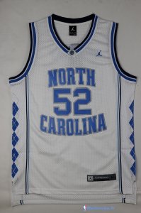 Maillot NCAA Pas Cher North Carolina James Worthy 52 Blanc