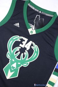 Maillot NBA Pas Cher Milwaukee Bucks Junior Giannis Antetokounmpo 34 Noir