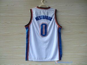 Maillot NBA Pas Cher Oklahoma City Thunder Russell Westbrook 0 Blanc