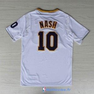 Maillot NBA Pas Cher Noël Los Angeles Lakers Nash 10 Blanc
