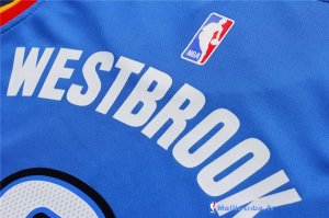 Maillot NBA Pas Cher Oklahoma City Thunder Femme Russell Westbrook 0 Bleu