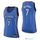 Maillot NBA Pas Cher Oklahoma City Thunder Femme Carmelo Anthony 7 Bleu Icon 2017/18