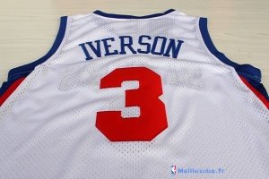 Maillot NBA Pas Cher Philadelphia Sixers Allen Iverson 3 Blanc