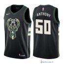 Maillot NBA Pas Cher Milwaukee Bucks Joel Anthony 50 Noir Statement 2017/18