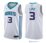 Maillot NBA Pas Cher Charlotte Hornets Jeremy Lamb 3 Blanc Association 2017/18