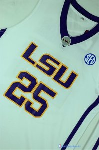 Maillot NCAA Pas Cher LSU Bobby Simmons 25 Blanc