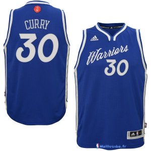 Maillot NBA Pas Cher Noël Golden State Warriors Curry 30 Bleu