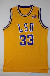 Maillot NCAA Pas Cher LSU Shaquille O'Neal 33 Jaune