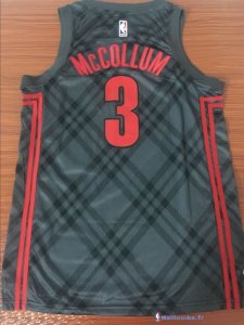 Maillot NBA Pas Cher Portland Trail Blazers C.J. McCollum 3 Nike Noir Ville 2017/18