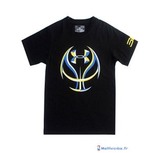 Maillot NBA Pas Cher Golden State Warriors Stephen Curry 30 Noir Bleu MC