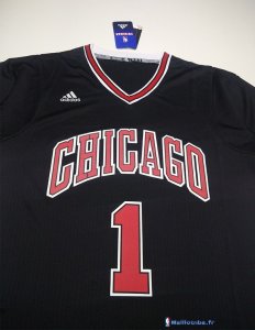 Maillot NBA Pas Cher Chicago Bulls Derrick Rose 1 Noir MC