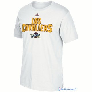 T-Shirt NBA Pas Cher Cleveland Cavaliers Blanc 2