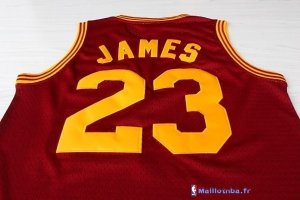 Maillot NBA Pas Cher Cleveland Cavaliers LeBron James 23 Retro Dentelle Rouge