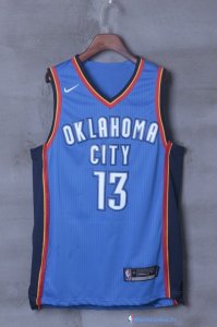 Maillot NBA Pas Cher Oklahoma City Thunder Paul George 13 Bleu Icon 2017/18