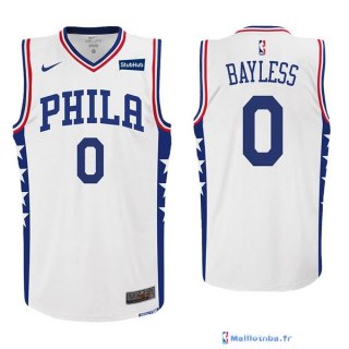 Maillot NBA Pas Cher Philadelphia Sixers Jerryd Bayless 0 Blanc 2017/18