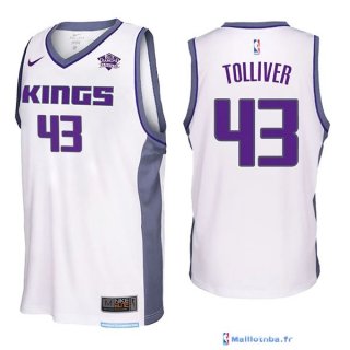 Maillot NBA Pas Cher Sacramento Kings Anthony Tolliver 43 Blanc 2017/18