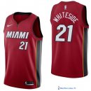 Maillot NBA Pas Cher Miami Heat Hassan Whiteside 21 Rouge Statement 2017/18