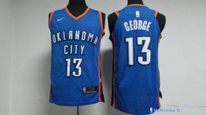 Maillot NBA Pas Cher Oklahoma City Thunder Paul George 13 Bleu Icon 2017/18