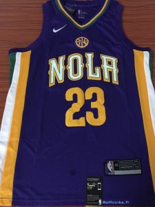 Maillot NBA Pas Cher New Orleans Pelicans Anthony Davis 23 Nike Purpura Ville 2017/18