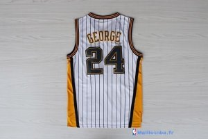 Maillot NBA Pas Cher Indiana Pacers Paul George 24 Blanc Bande